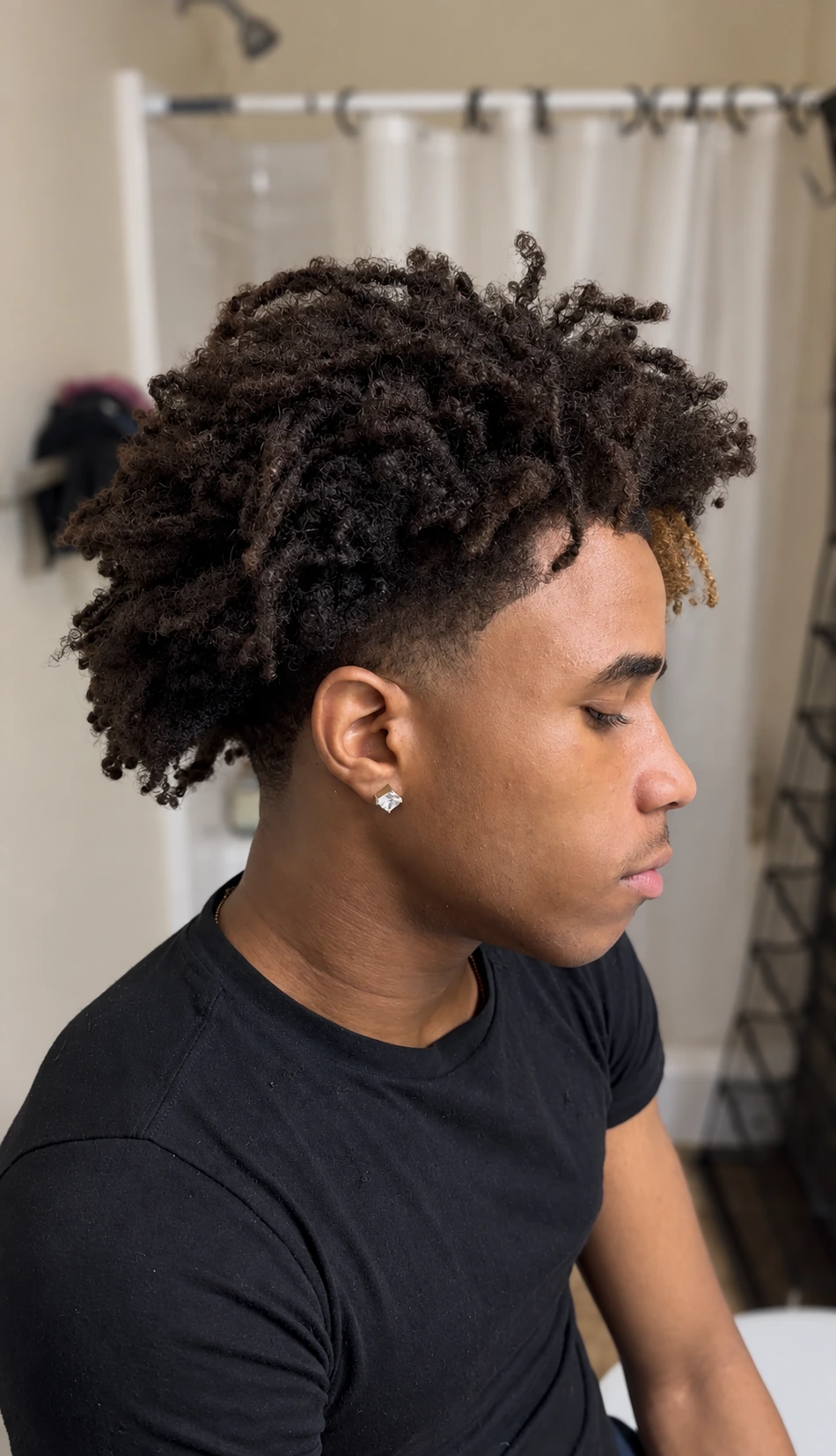 Textured locs + taper by Jassem